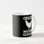 Lustiger Mutter-Gacker-Huhn-Wortwitz Kaffeetasse (VorderseiteRechts)