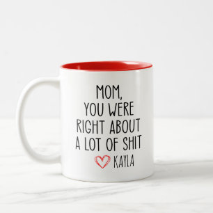 Lustiger Muttertag, Mama Du hattest bei vielem Rec Zweifarbige Tasse