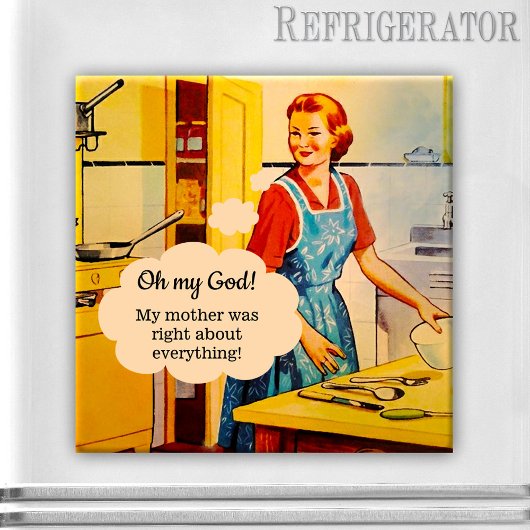 Lustiger Muttertags Vintage Magnet