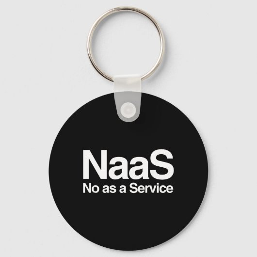 Lustiger Naas As A Service Meme Computer Nerd Sati Schlüsselanhänger (Vorderseite)