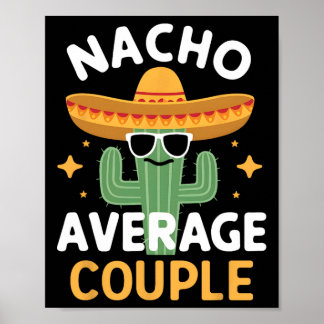Lustiger Nacho Durchschnittliches Paar Cinco De Ma Poster