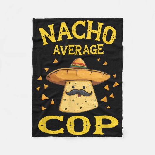 Lustiger Nacho Durchschnittspolizist  Fleecedecke (Vorderseite)