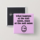 Lustiger Nagelsalon Button (Vorne & Hinten)