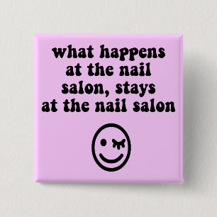 Lustiger Nagelsalon Button