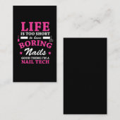 Lustiger NagelTech Cosmetician - lustiger Beruf Visitenkarte (Vorne/Hinten)