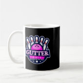 Lustiger Name für Bowling-Mannschaft Gutter Gals F Kaffeetasse (Links)