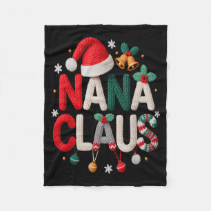 Lustiger Nana Claus Weihnachtsmann Oma Familie pas Fleecedecke