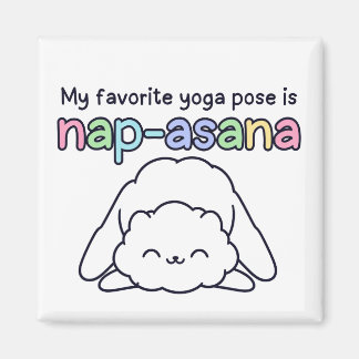 Lustiger "Nap-asana"-Schlaf-Wolken-Yoga-Magnet Magnet