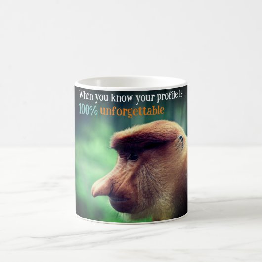 Lustiger Nasenaffe Kaffeetasse (Mittel)