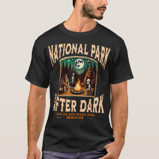 Lustiger Nationalpark nach Mitternacht Alien Bigfo T-Shirt