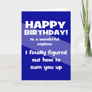 Lustiger Neffe alles Gute zum Geburtstag Karte