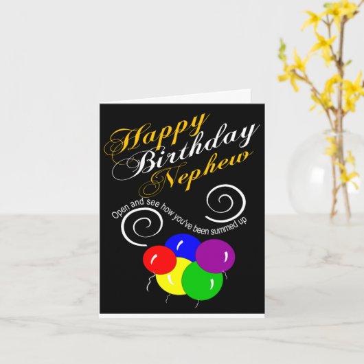 lustiger Neffe zum Geburtstag wünscht Karte (Gelbe Blume)