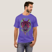 Lustiger Neon-Baphomet T-Shirt (Vorne ganz)