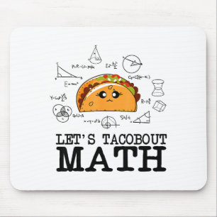 Lustiger Nerd Lasst uns über Mathe taco sprechen P Mousepad