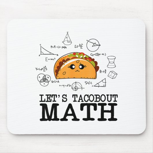 Lustiger Nerd Lasst uns über Mathe taco sprechen P Mousepad (Vorne)
