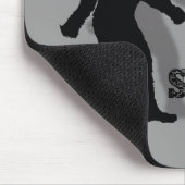 lustiger Nerdgeek, großer Fußsasquatsch Mousepad (Ecke)