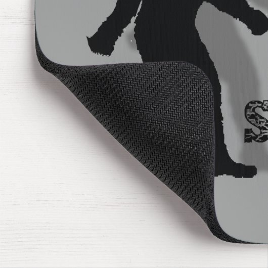 lustiger Nerdgeek, großer Fußsasquatsch Mousepad (Ecke)