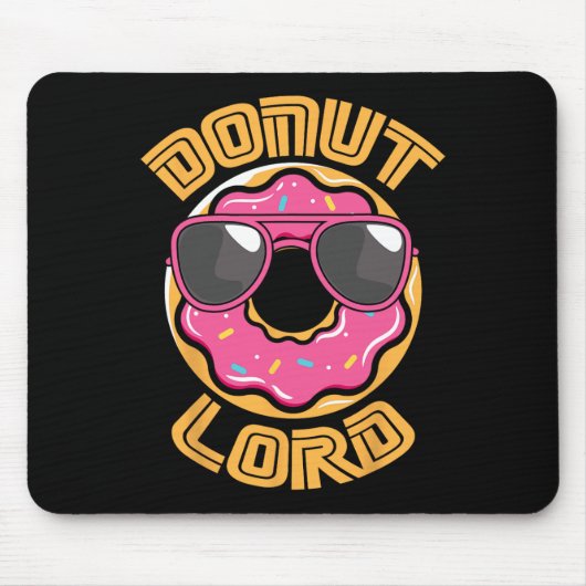 Lustiger nerdiger Donut-Lord Videospiel-Geek Rosa  Mousepad (Vorne)