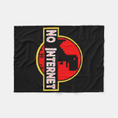 Lustiger nerdiger Kein-Internet-Dinosaurier Inform Fleecedecke (Vorderseite (Horizontal))