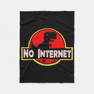 Lustiger nerdiger Kein-Internet-Dinosaurier Inform Fleecedecke