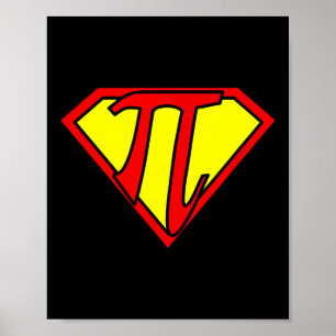 Lustiger nerdiger Mathe-Nerd Super-Pi-Mathe-Lehrer Poster
