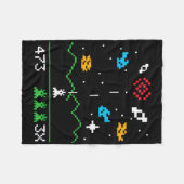 Lustiger nerdiger vintage Astrospace-Videospiel-Ge Fleecedecke (Vorderseite (Horizontal))