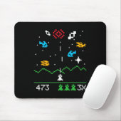 Lustiger nerdiger vintage Astrospace Videospieler Mousepad (Mit Mouse)