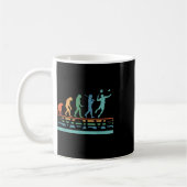 Lustiger Nerdischer Evolving Badminton Spieler Evo Kaffeetasse (Links)