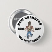 Lustiger neuer Großvater Boot Camp Button (Vorne & Hinten)