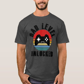 Lustiger neuer Vater Vater-Level freigeschaltet Ga T-Shirt