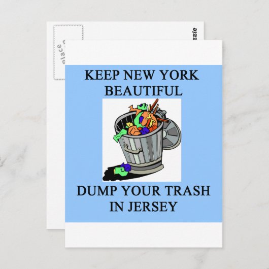 lustiger neuer York-neuer Jersey-Witz Postkarte (Vorne/Hinten)