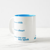 Lustiger Neuheits-Becher shhh fast jetzt können Zweifarbige Tasse (Vorderseite Links)