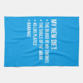 Lustiger Neuheitworkout-Spaß - meine neue Diät - Geschirrtuch (Horizontal)