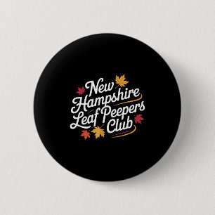 Lustiger New Hampshire Leaf Er's Club Herbst Fall Button