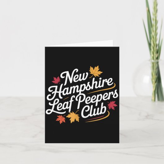 Lustiger New Hampshire Leaf Er's Club Herbst Laub Karte (Vorderseite)