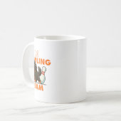 Lustiger Newfoundland-Hund Bowling Kaffeetasse (Vorderseite Links)