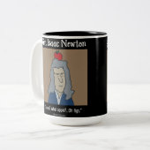 Lustiger Newton-Becher Zweifarbige Tasse (Vorderseite Links)