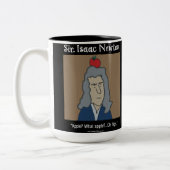 Lustiger Newton-Becher Zweifarbige Tasse (Links)