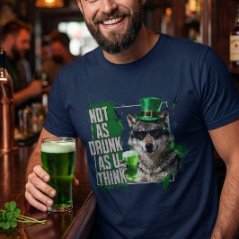 Lustiger Nicht so betrunkener Wolf St. Patricks Da T-Shirt