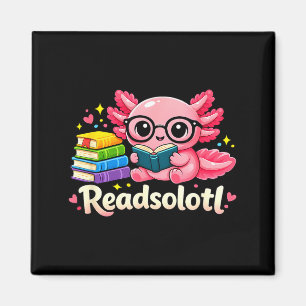 Lustiger niedlicher Axolotl-Haustier-Bookworm Read Magnet