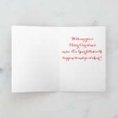 Lustiger, niedlicher Dobermannhund, Feiertagskarte (Innenseite)