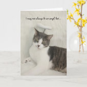 Lustiger/niedlicher Engel Karte (Gelbe Blume)