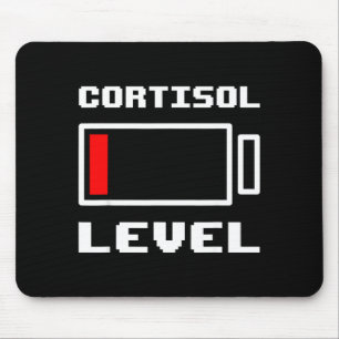 Lustiger niedriger Batteriestand Cortisol-Spiegel Mousepad
