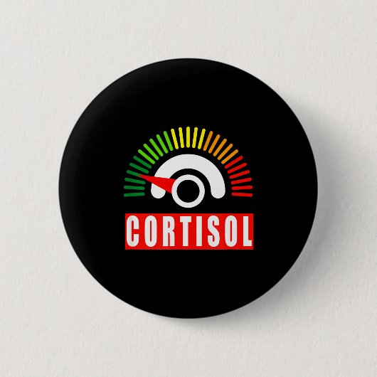 Lustiger niedriger Cortisolspiegel Meme Nebenniere Button (Vorderseite)