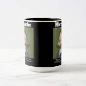 Lustiger Nietzsche-Becher Zweifarbige Tasse (Mittel)