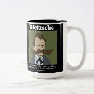 Lustiger Nietzsche-Becher Zweifarbige Tasse