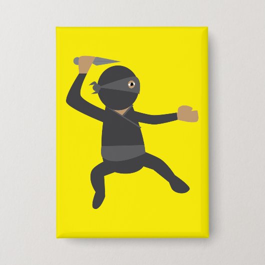 Lustiger Ninja Button (Vorderseite)