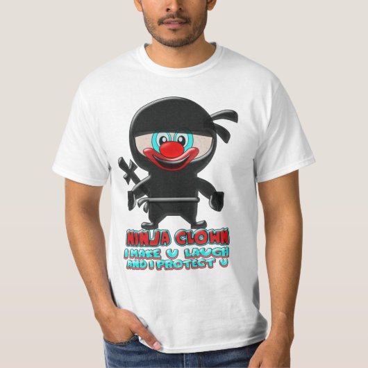 Lustiger ninja Clown T-Shirt (Vorderseite)