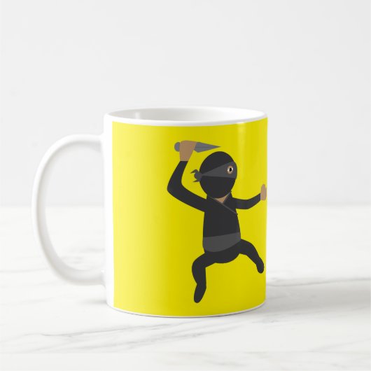 Lustiger Ninja Kaffeetasse (Links)