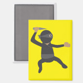 Lustiger Ninja Magnet (Vorderseite/Rückseite)